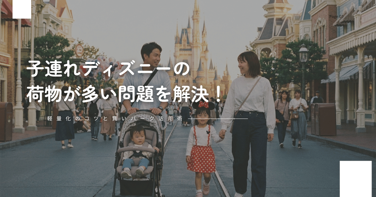 子連れディズニーの荷物が多い問題を解決！軽量化のコツと賢いパーク活用術